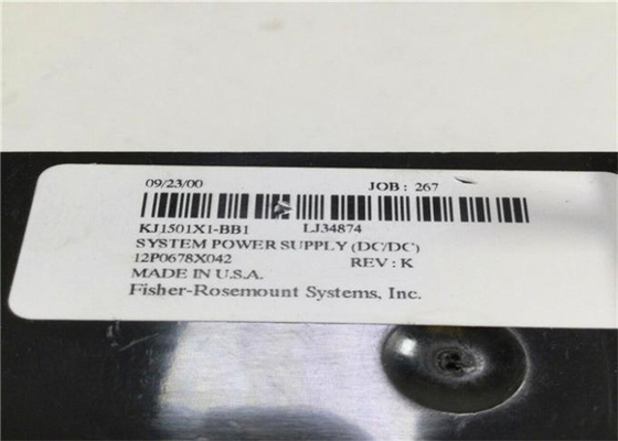 KJ1501X1-BB1 12P0678X022 EMERSON Delta V System Power Supply Passthrough