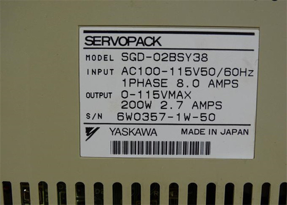 Nieuwe Yaskawa Servo Drives SGD-02AH Werkvermogen 200W In originele doos Nieuw