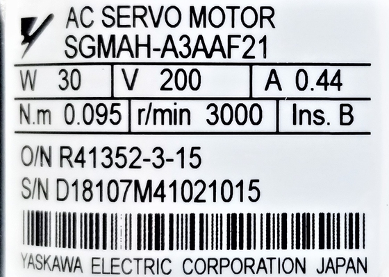 Yaskawa AC Servo Motor SGMAH-A3AAF21 Brand New In Originele Doos