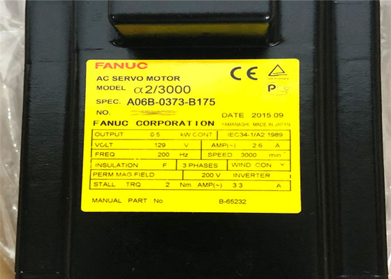 A06B-0373-B175 industriële Servomotor Fanuc Alpha- 2/3000 3000rpm 200-230V