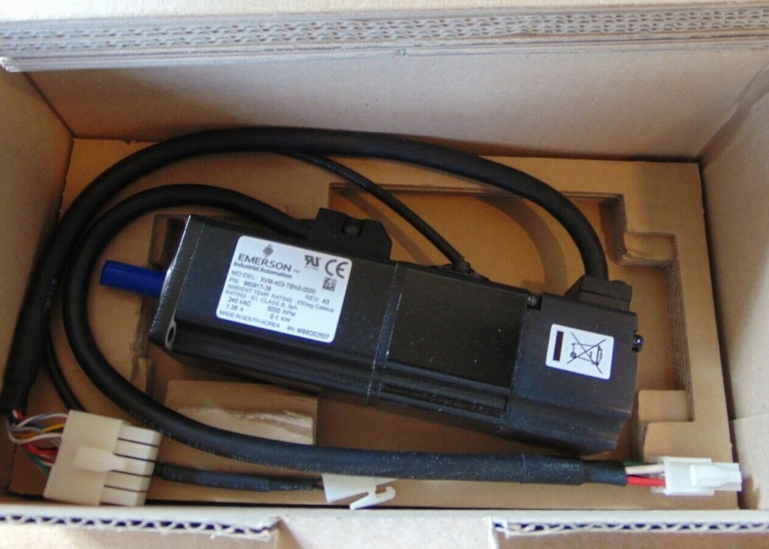 EMERSON xvm-403-tbns-0000 Industriële Servomotor 230VAC 40mm Kader Metrische Steun