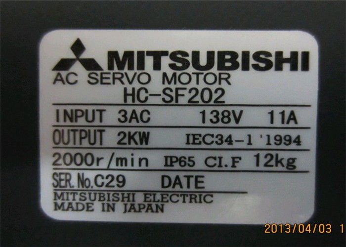 HC-SF202 2 kW Mitsubishi Industrial Servo Motor HC SERIES 200-230VAC 3-fase